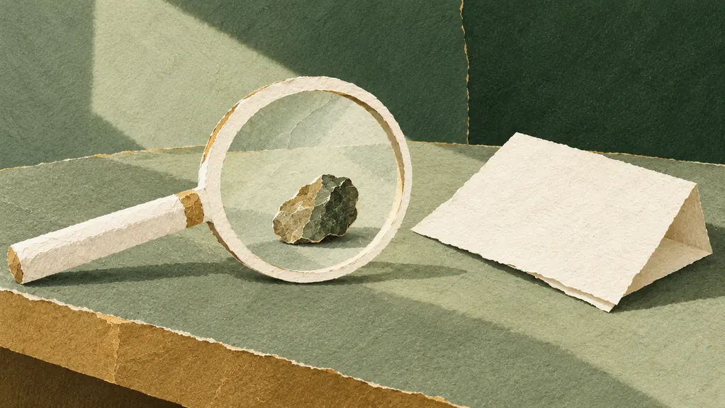 Ilustración en collage de papel para «Un cálculo renal mal calculado».