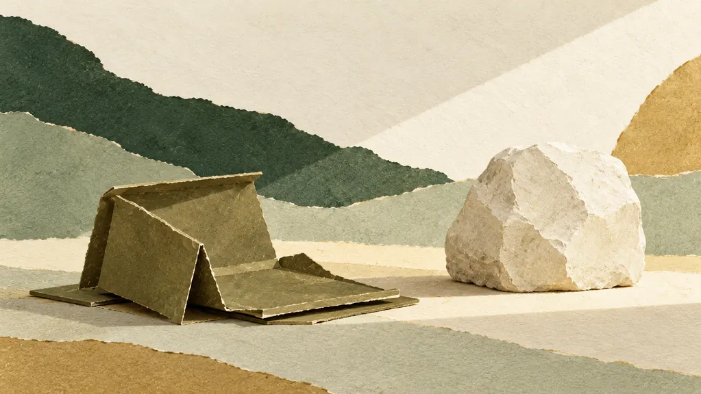 Ilustración en collage de papel para «Inventores de religiones».