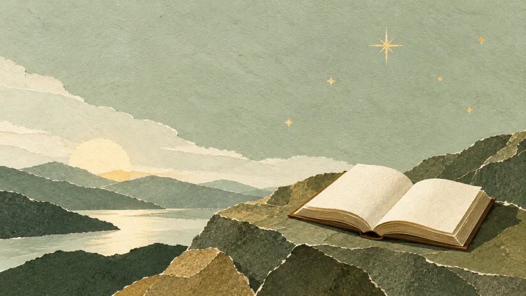 Ilustración en collage de papel para «10 RAZONES PARA CREER en la fe cristiana (primera parte)».