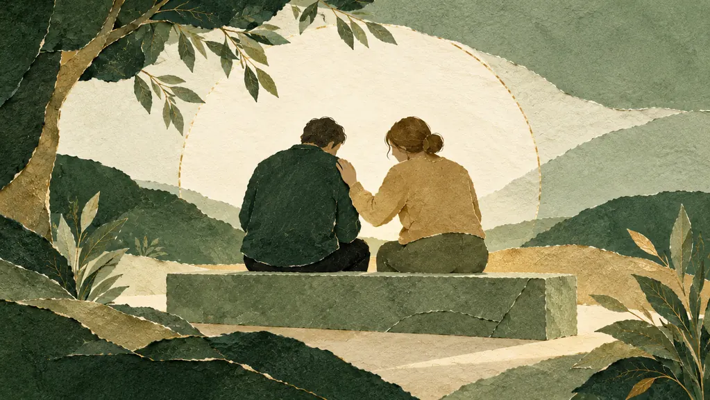 Ilustración en collage de papel para «Cuarenta segundos».