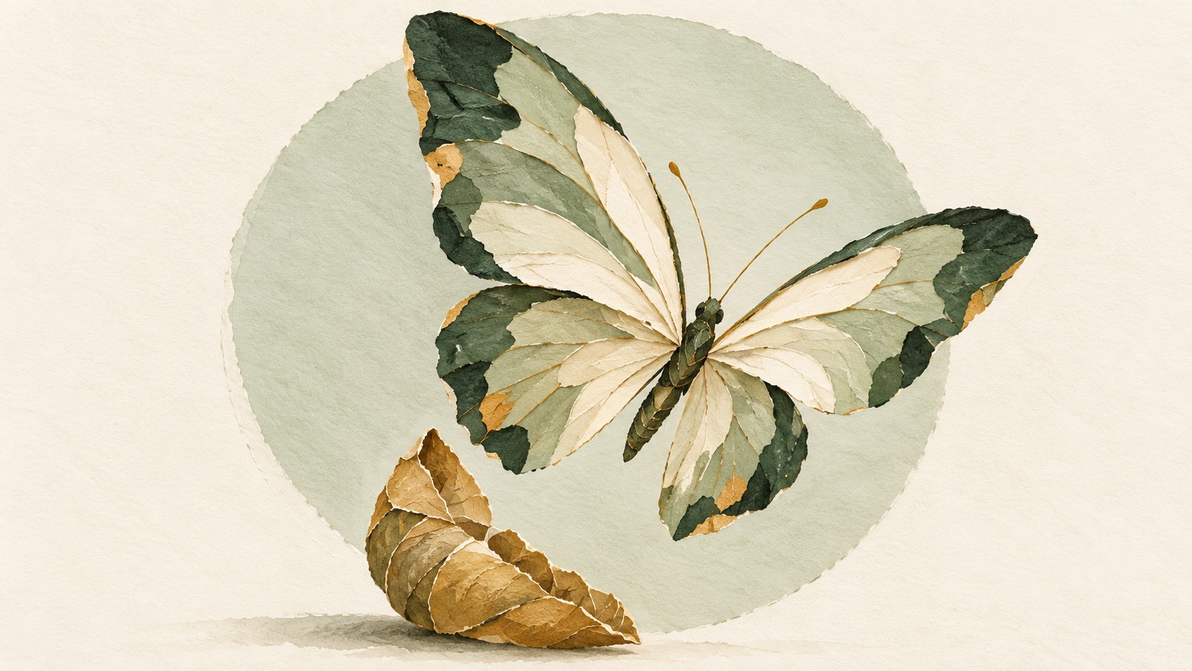 Una mariposa que despliega sus alas.